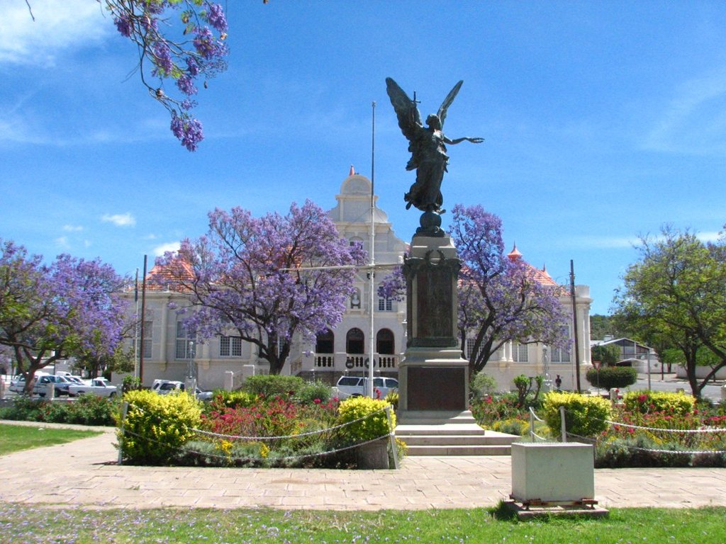The War Memorial and the Graaff Reinet City Hall
